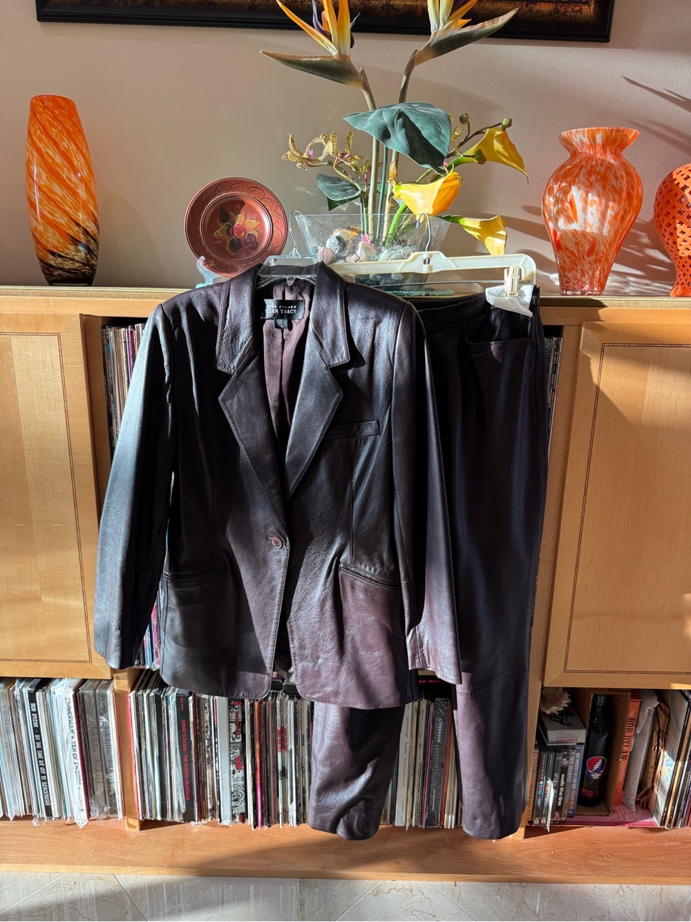 PRICE DROP: NW/OT, LINDA ALLARD for ELLEN TRACY, lined BURGUNDY LAMBSKIN LEATHER